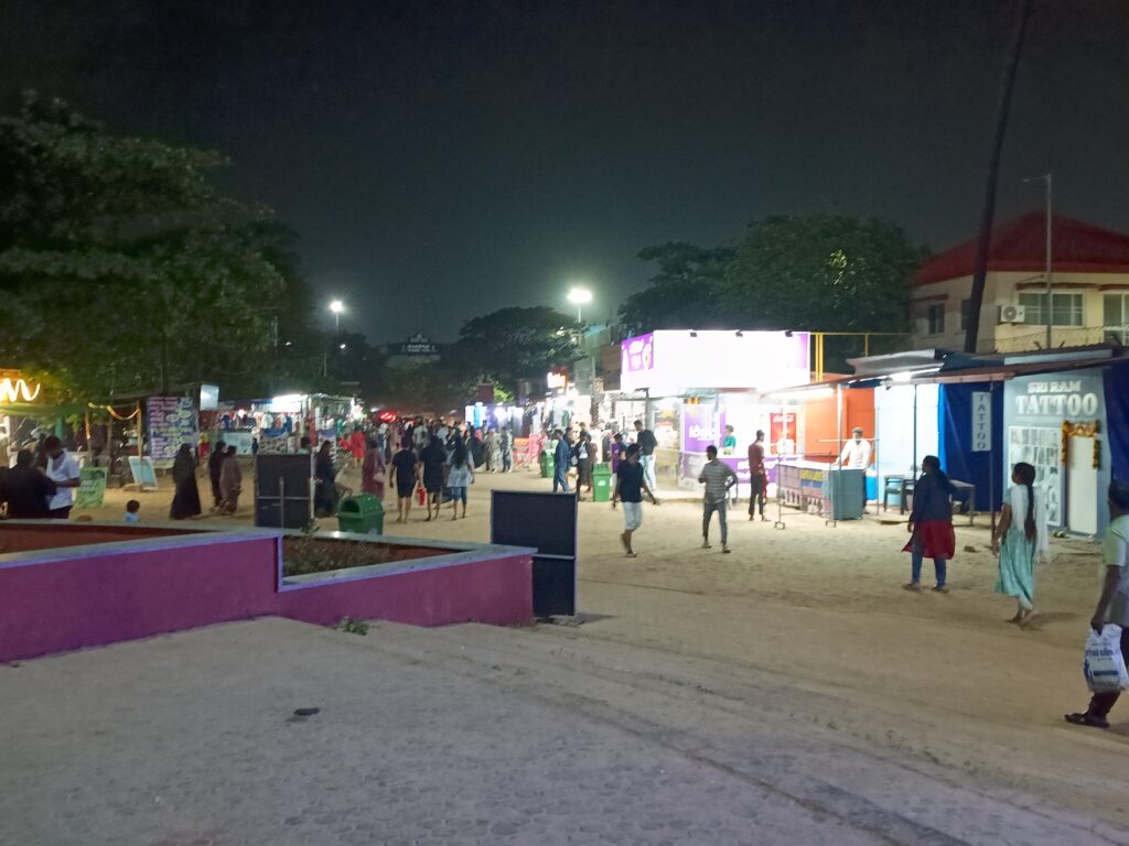 Food stalls at panambur beach