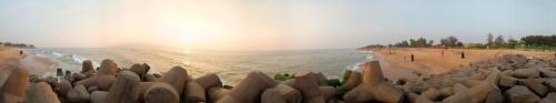 panoramic view of ullal beach