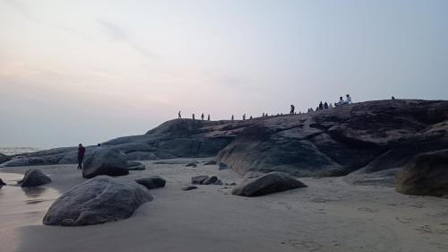 rock formations at someshwar beach